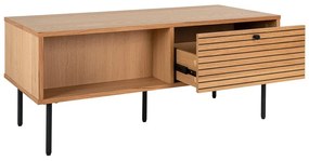Natúr színű dohányzóasztal tölgyfa dekoros asztallappal 50x100 cm Kyoto – House Nordic