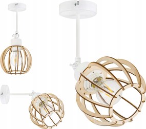 Fali Lámpa E27 csillár állítható loft fa