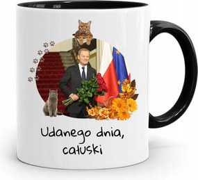 Donald Tusk Fekete Bögre Platform Ajándék fényképes nyomtatással