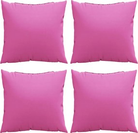 vidaXL Szórt Párnák 4 pcs Rózsaszín 60 x 60 cm Poliészter szövet