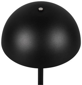 Matt fekete LED asztali lámpa fém búrával (magasság 21 cm) Munoz – Trio