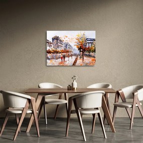Kép - Városi élet (üvegen) (70x50 cm)
