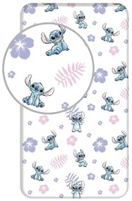 Gumis egyszemélyes pamut gyerek lepedő 90x200 cm Lilo and Stitch – Jerry Fabrics