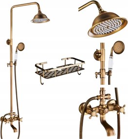 Zuhanyszett Antik Retro Sárgaréz