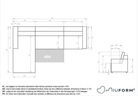 Világosbarna kinyitható tárolóhelyes moduláris sarokkanapé (bal oldali) Lulu – Miuform