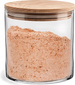 Üveg Tégely, Fa Fedél Müzlitartó Ömlesztett Termék 10CM