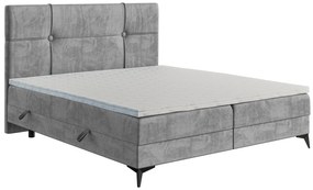 Egyszemélyes ágy boxspring 90 cm Nivela (beton) (matraccal és tárolóhellyel). Akció -17%. 1054615