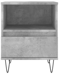 2 db betonszürke szerelt fa éjjeliszekrény 40 x 35 x 50 cm