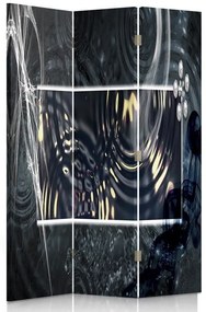 Gario Paraván Absztrakt víz körök Méret: 110 x 170 cm, Kivitelezés: Forgó paraván 360°