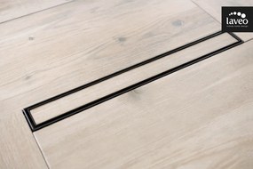 Laveo Basso, lineáris lefolyó ráccsal 90 cm, fekete, LAV-COB_790S