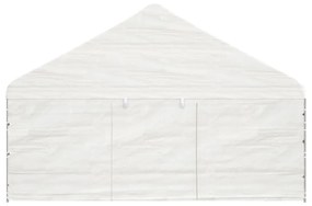 fehér polietilén pavilon tetővel 8,92 x 5,88 x 3,75 m
