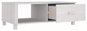 HAMAR fehér tömör fenyőfa dohányzóasztal 100 x 55 x 35 cm