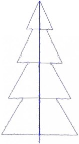 vidaXL 360 LED-es beltéri/kültéri kúp alakú karácsonyfa 143 x 250 cm