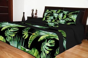 Fekete modern ágytakaró színes egzotikus motívumokkal Szélesség: 200 cm | Hossz: 240 cm.
