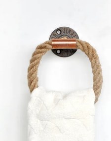 Törölközőtartó 16x16 cm bézs/arany