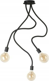 Rendl Loyd E27 III mennyezeti lámpa fekete, 3xE27, flexibilis karokkal, 3x28W