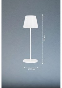 Fehér LED dimmelhető asztali lámpa fém búrával (magasság 34 cm) Cosenza 2.0 – Fischer &amp; Honsel
