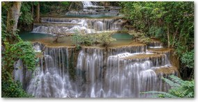 Fotó üvegkép Vízesés az erdőben 140x70