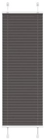 pliszírozott redőny fekete 45x150 cm szövetszélesség 44,4 cm