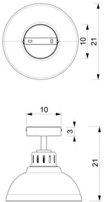 Felületre szerelhető csillár SVEN 1xE27/15W/230V fehér