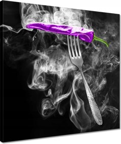 Vászonkép 40x40 Lila paprika