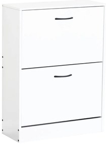 BOTNIX cipőtartó, 2 polc, fehér