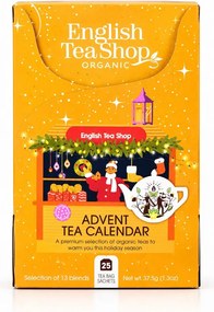 ENGLISH TEA SHOP bio tea válogatás, adventi kalendárium, arany 25 filter / 13 íz