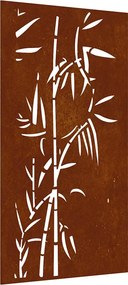 vidaXL bambuszmintás corten acél kerti faldísz 105 x 55 cm