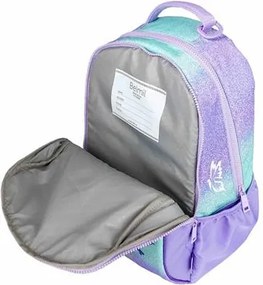 Iskolatáska, cipzáras, laptoptartóval, BELMIL Companion Serenity, lila, pillangó (BL338961L)