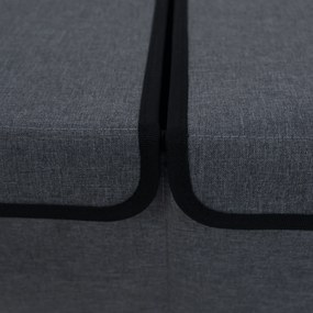 Összecsukható tároló doboz, szürke/fekete, DETER