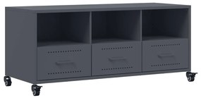 antracitszürke acél TV-szekrény 100,5 x 39 x 43,5 cm