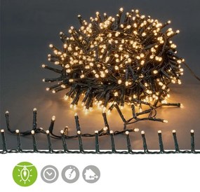 Nedis CLCC400 - LED Kültéri karácsonyi lánc 400xLED/7 funkciós 11m IP44 meleg fehér