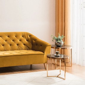 Delia ll 60cm Dohányzóasztal Márvány - Arany