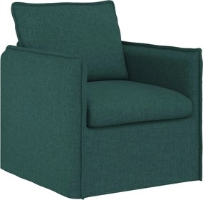 vidaXL Kanapé Sötétzöld 195 x 82 x 85 cm szövet