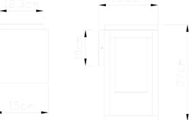 Globo 3135W - Kültéri fali lámpa  CANDELA 1xE27/40W/230V IP44