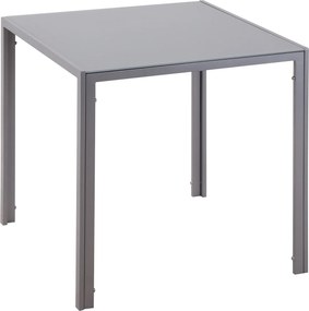 HOMCOM Étkezőasztal 75 x 75 cm, Négyzet alakú Konyhaasztal 4 Fő Részére, Fém Lábakkal Készült Edzett Üvegétkezőasztal, Modern Asztal Konyhához, Étkező