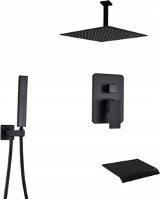 Falsík Alatti Szett Fekete Matt Kifolyócső Vízesés Box