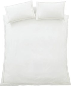 Fehér-bézs egyszemélyes pamut-perkál ágyneműhuzat 135x200 cm Contrast Trim – Bianca