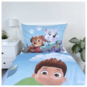 Kék egyszemélyes pamut gyerek ágyneműhuzat 140x200 cm Paw Patrol – Jerry Fabrics
