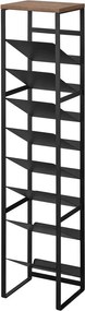 Fekete fém bortartó polcos állvány, palackok száma 16 20x88,5x19 cm Tower – YAMAZAKI