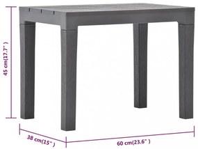 barna műanyag kerti asztal 2 paddal