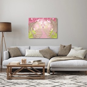 Kép - Utazás a rózsaszín királyságba (üvegen) (70x50 cm)