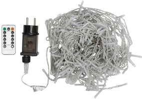 Aigostar - LED kültéri karácsonyi fényfüzér 300xLED/6W/230V/8 funkciós 3x1m IP44 hideg fehér+távirányító