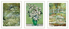 Reprodukciós kép szett 3 db-os 30x40 cm Van Gogh &amp; Monet