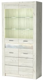 Vitrin Indie 03 (LED világítással) (fehér craft) . 1057759