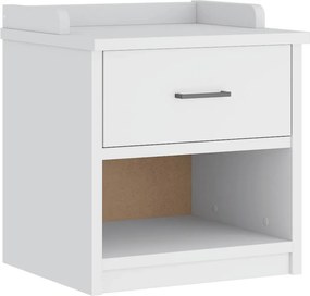 vidaXL SANDNES fehér tömör fenyőfa előszobapad 45x40x50 cm