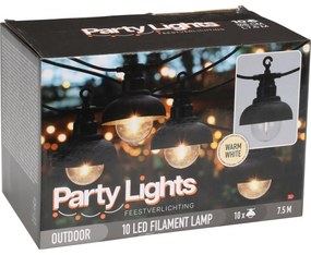 Marco kültéri LED party lánc, 4,5 m, 10 LED  filament, IP 44