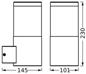 Ledvance - Kültéri fali lámpa EBRO 1xE27/20W/230V IP44