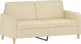 vidaXL kétszemélyes krémszínű szövetkanapé 140 cm