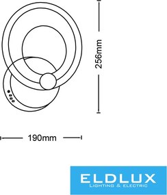 UNIVERSO Fali lámpa LED 9w 450lm 3000k - 4000k - 6500k IP20 190×256mm CCT